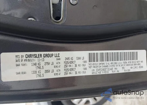 2014 Dodge Journey American Value Pkg z USA, uszkodzony, nr VIN 3C4PDCAB2ET151405